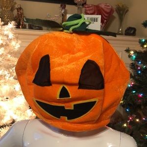 NWT Beistle Pumpkin Head Halloween Mask